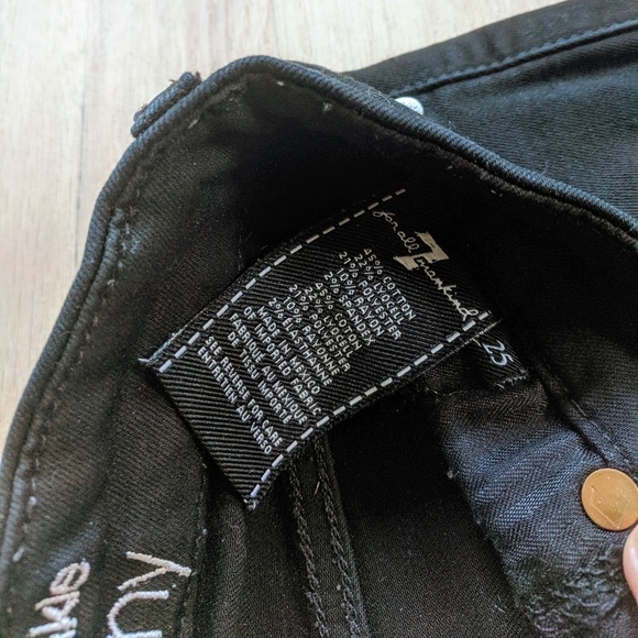 7 for all Mankind b(air) black ripped skinny - Picture 7 of 7